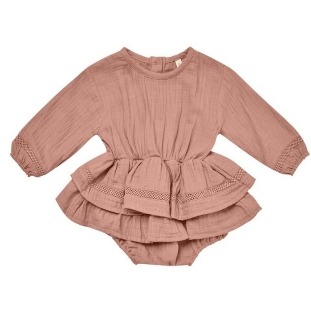 Quincy Mae Baby Rosie Romper - 6-12 Months